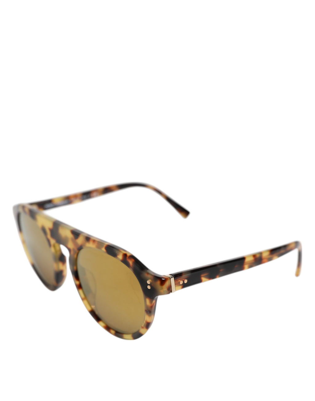 Bruna Acetat Runda Leopardmönstrade Solglasögon
