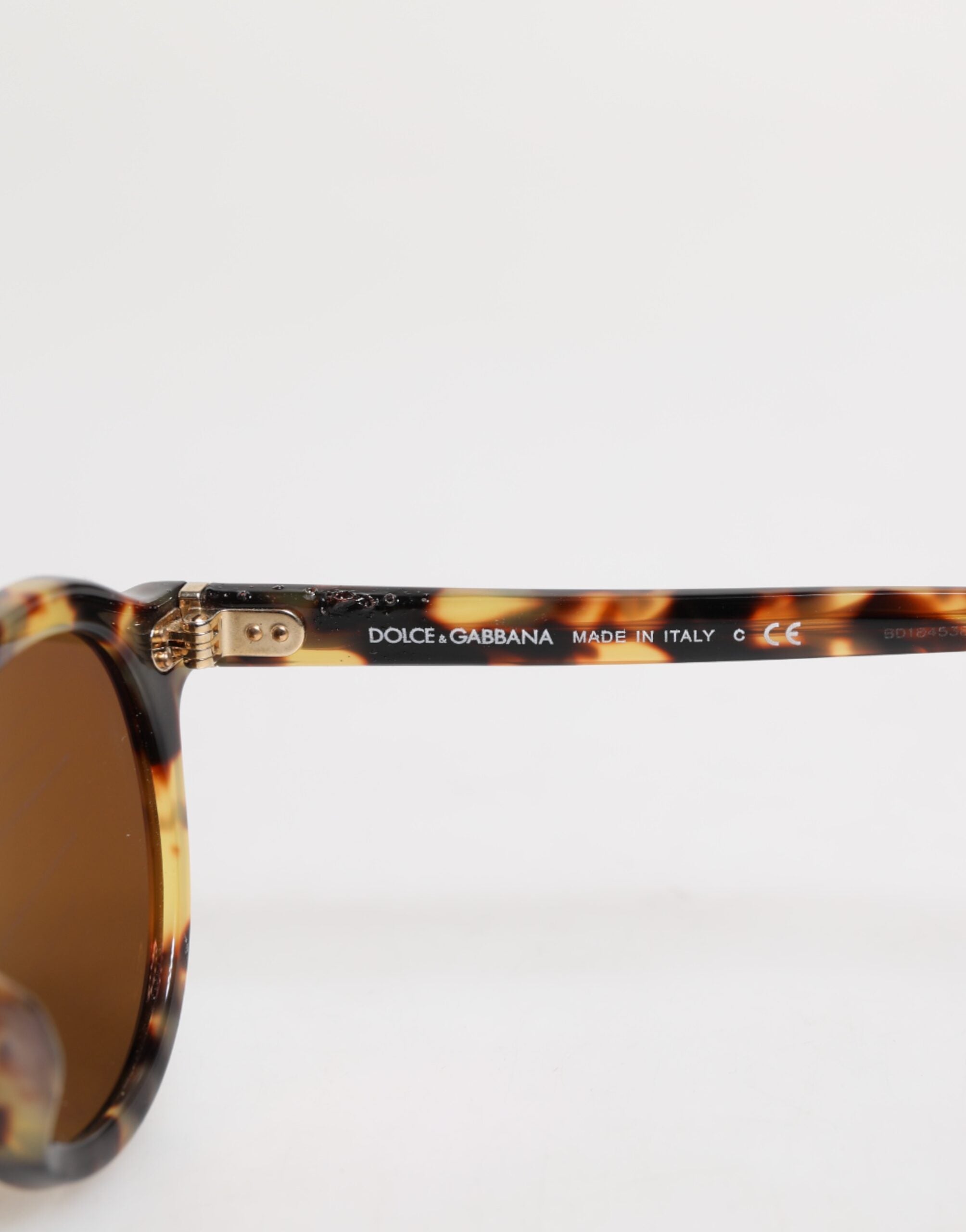 Bruna Acetat Runda Leopardmönstrade Solglasögon