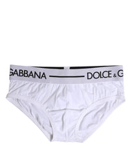 Dolce & Gabbana White Cotton Stretch Regular Brief Underwear