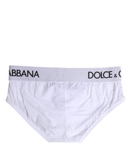 Dolce & Gabbana White Cotton Stretch Regular Brief Underwear