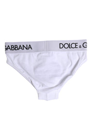 Dolce & Gabbana White Cotton Stretch Regular Brief Underwear