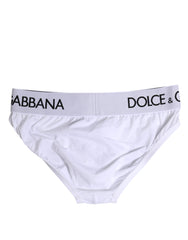 Dolce & Gabbana White Cotton Stretch Regular Brief Underwear