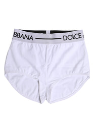Dolce & Gabbana White Nylon Logo Waistband Boxer Brief Underwear