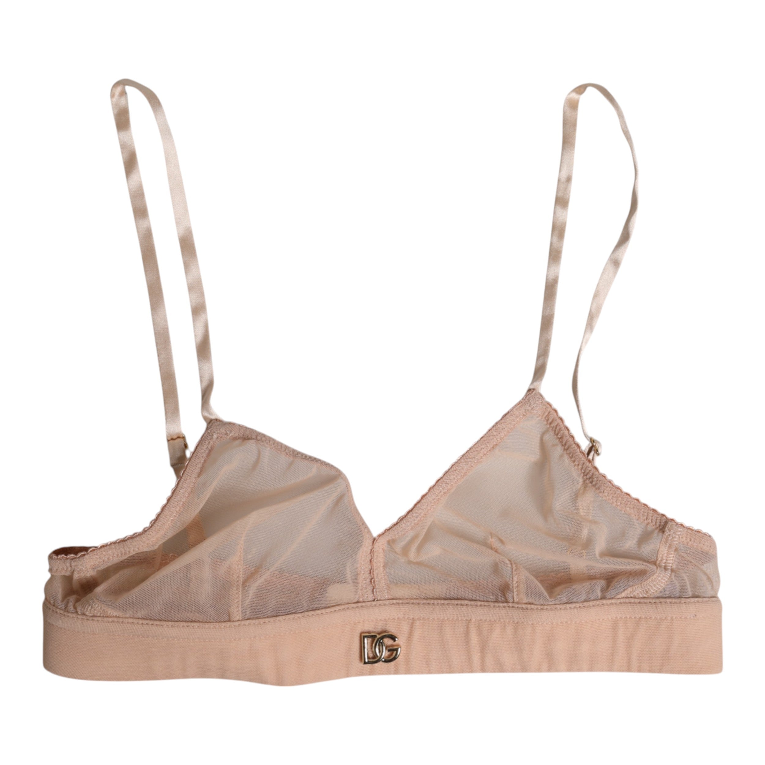 Puderrosa Nylon DG Logo Utan Bygel-BH Underkläder
