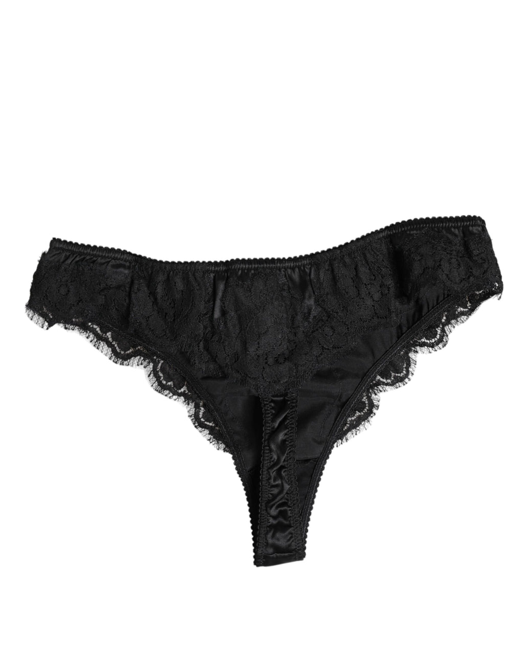 Svart silkeblonder stretch bikinitruseundertøy