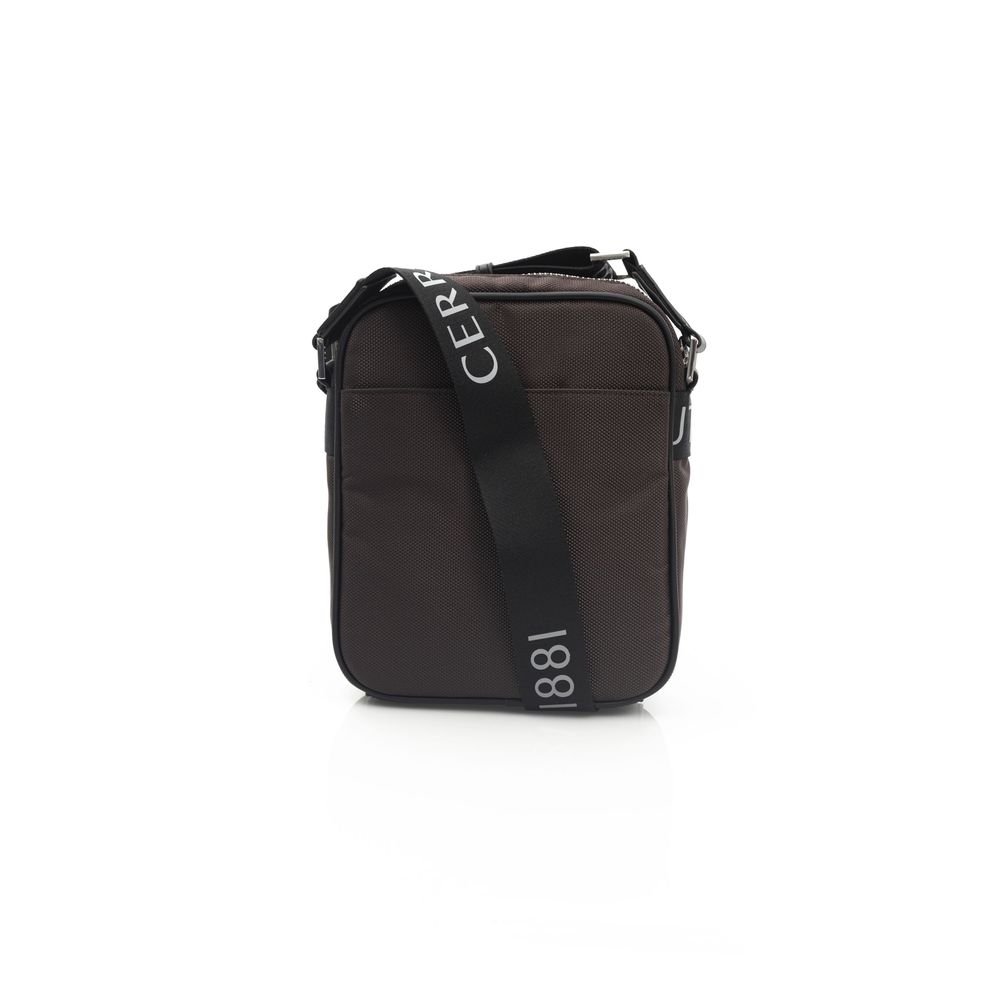 Brun crossbody-veske i skinn til dame