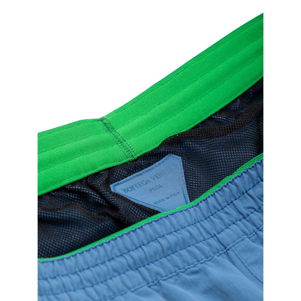 Blå polyamid badshorts
