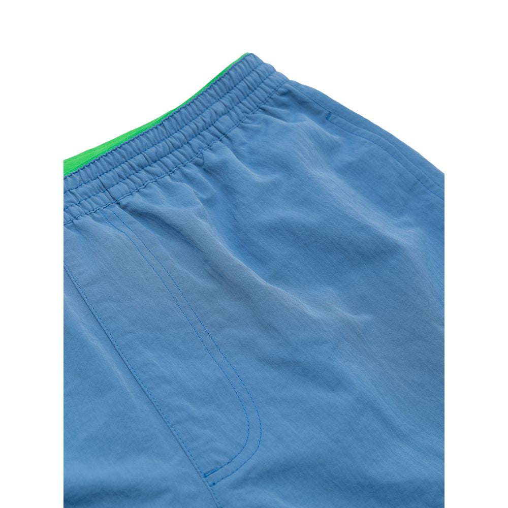 Blå polyamid badshorts