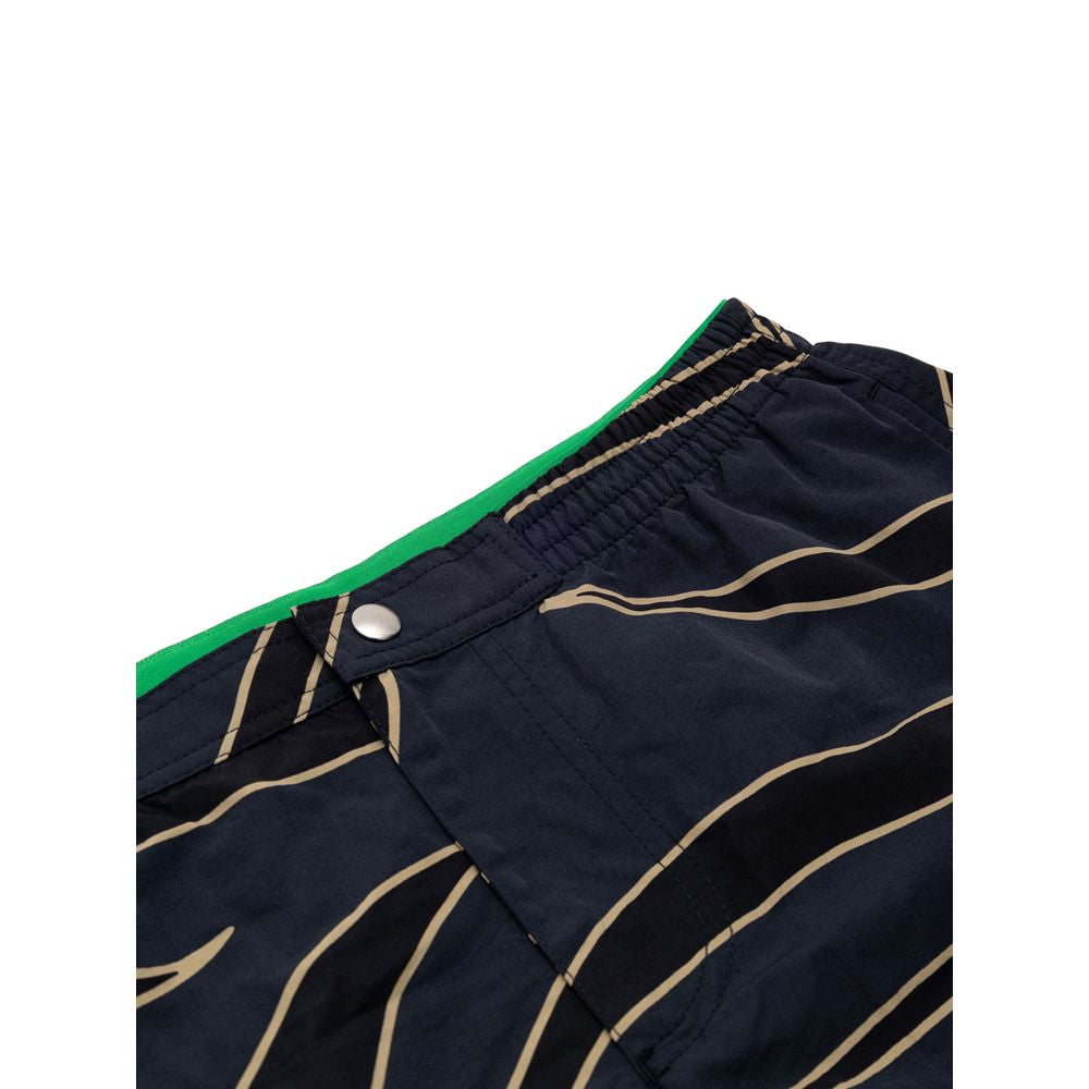 Blå polyamid badshorts