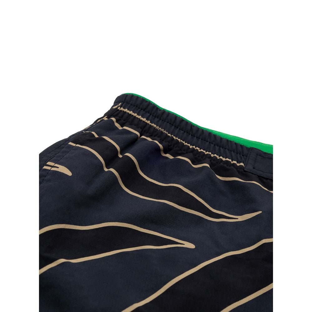 Blå polyamid badshorts