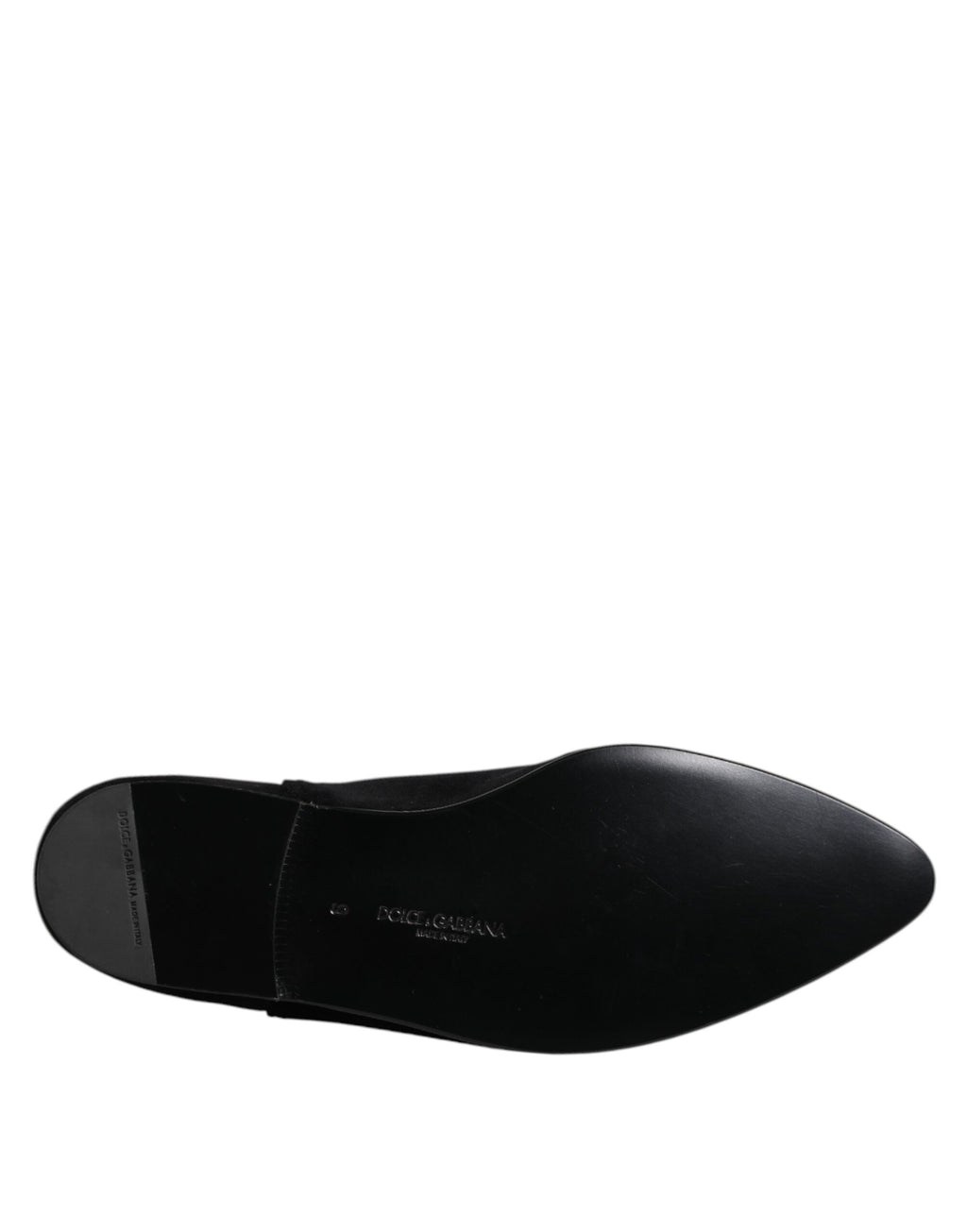 Svarta sammetsutsmyckade loafers med slip-on-motiv