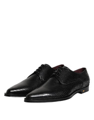 Dolce & Gabbana Black Leather Lace Up Dress Men Derby Shoes