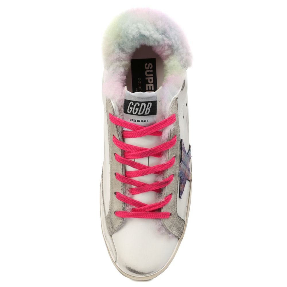 Vit lädersneaker