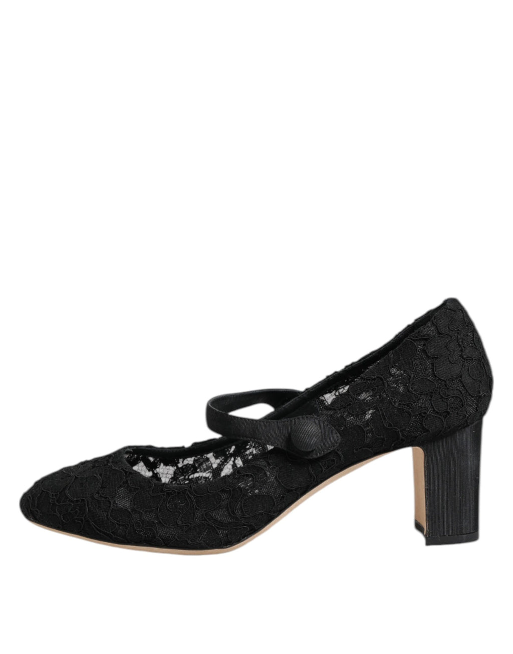 Svarta Mary Jane Taormina Pumps i spets