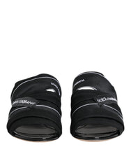 Dolce & Gabbana Black Slides Slip On Sandals Shoes