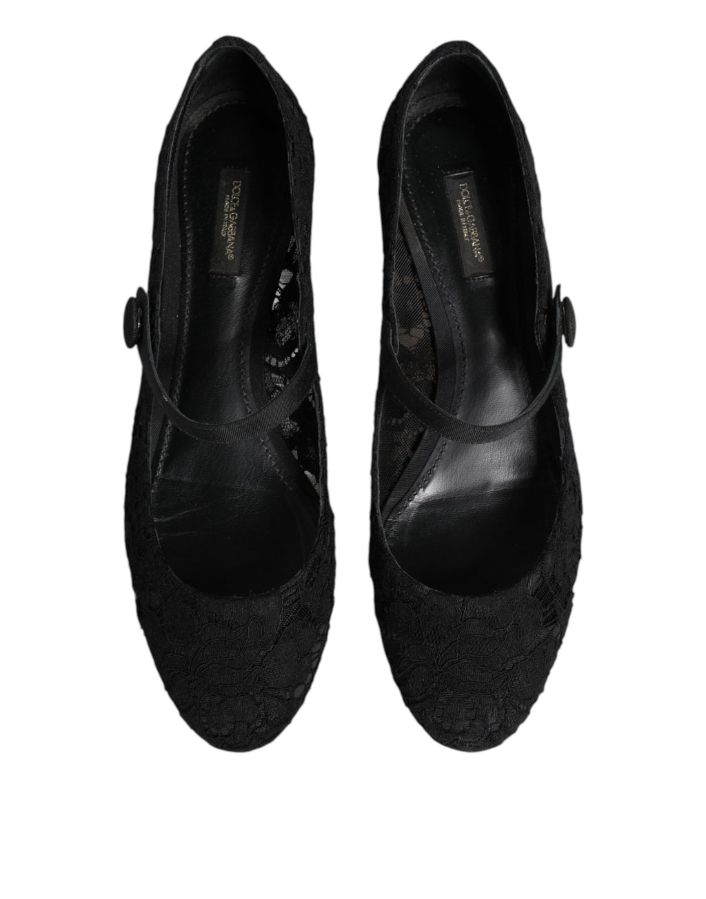 Svarta Vally Taormina Pumps med blommig spets