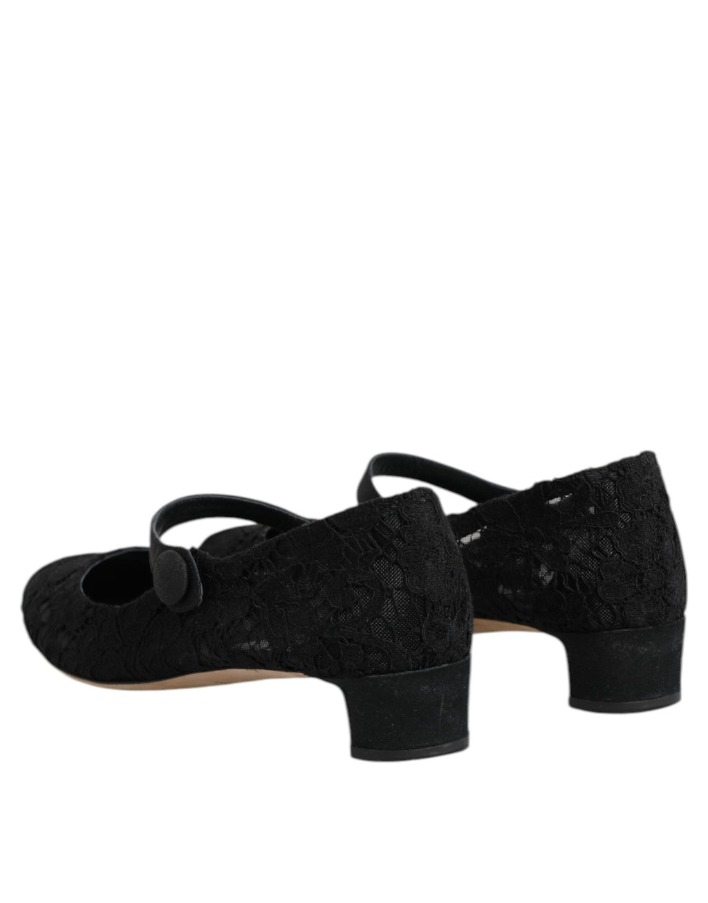 Svarta Vally Taormina Pumps med blommig spets