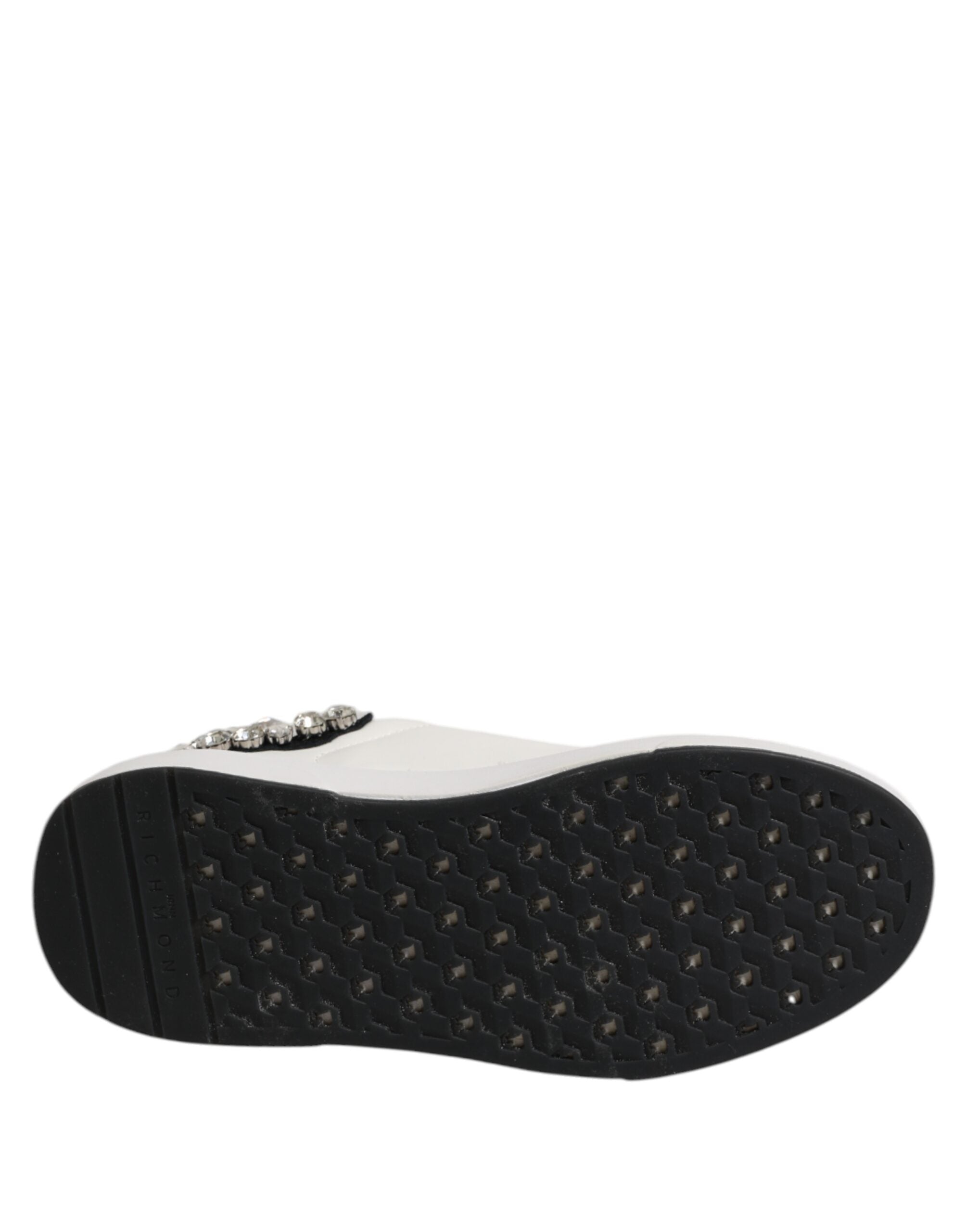 Vita Sneakers med Strassutsmyckning