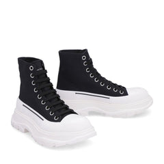 Alexander McQueen Black Canvas High Top Sneakers