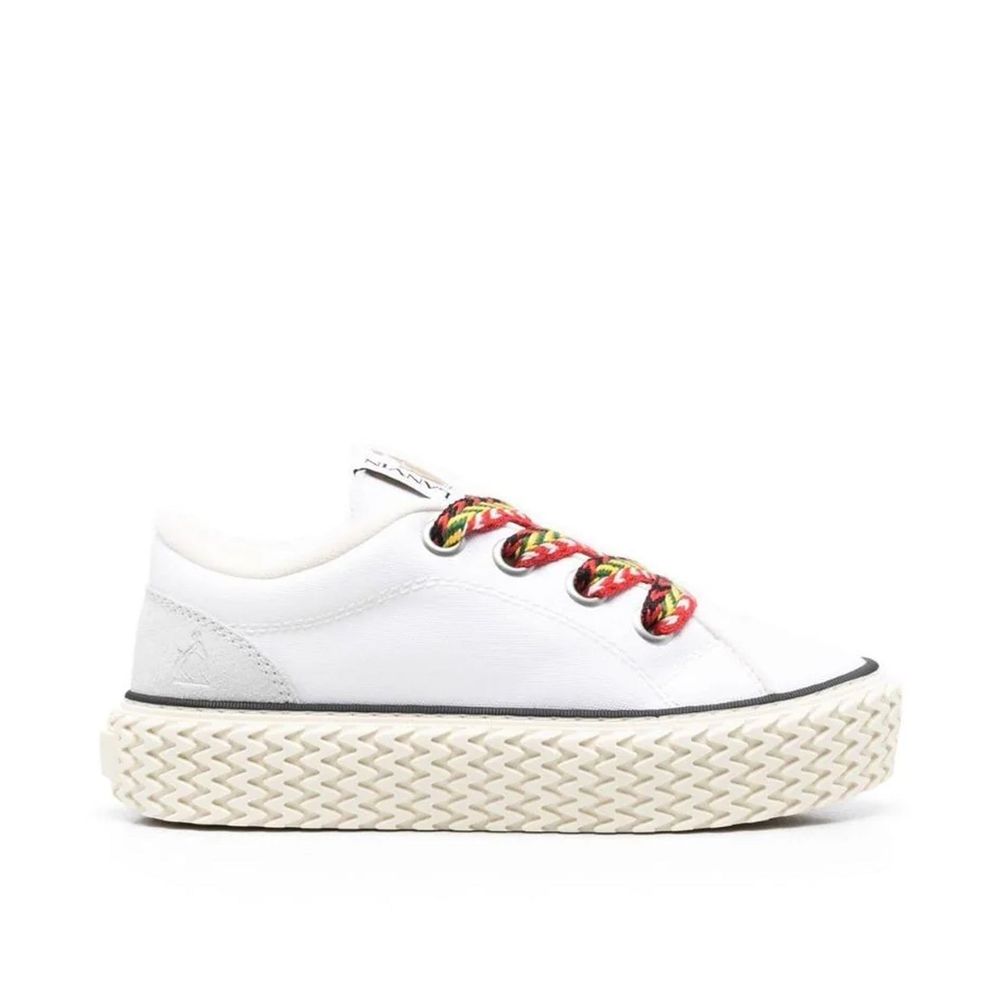 Sneakers med snörning i bomull