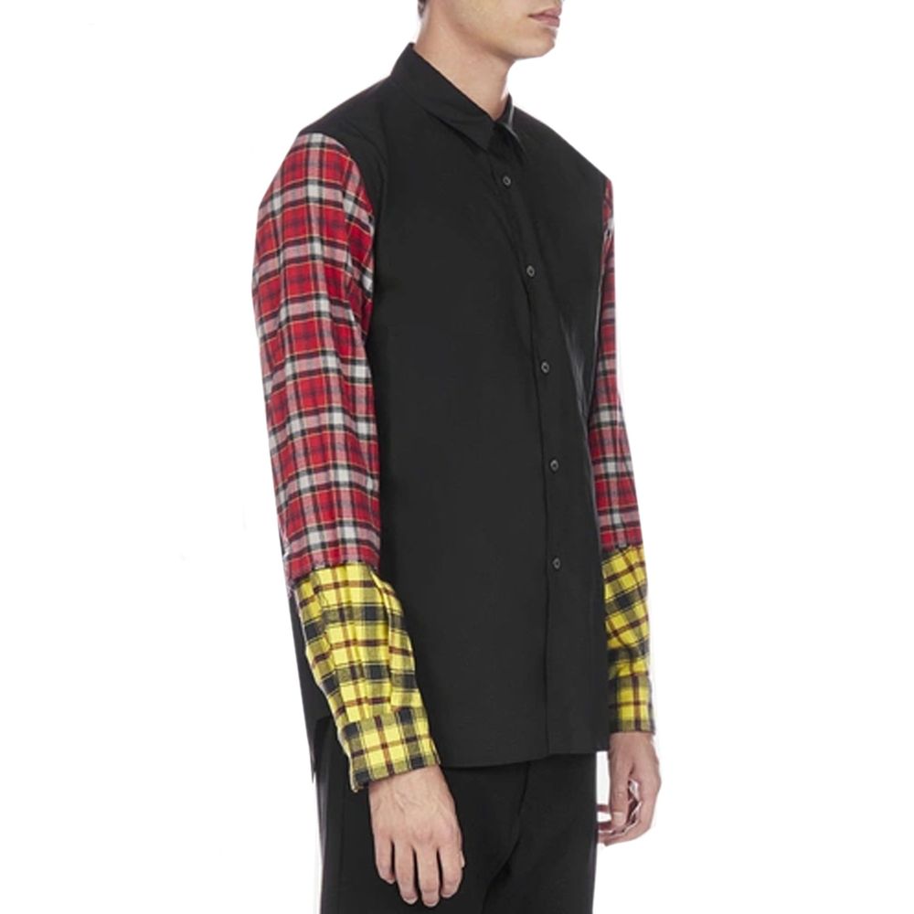 Comme Des Garçons skjorte med rutete ermer