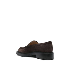 Tod's Brown Calfskin Slip-On Loafers