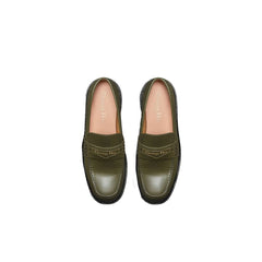 Dior Green Calfskin Slip-On Loafers