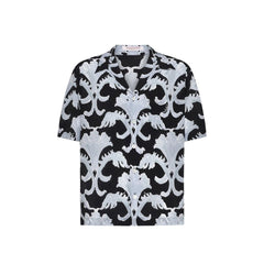Valentino Black Silk Pattern Shirt