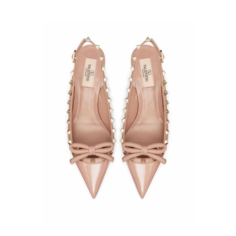 Slingback-pumps i läder