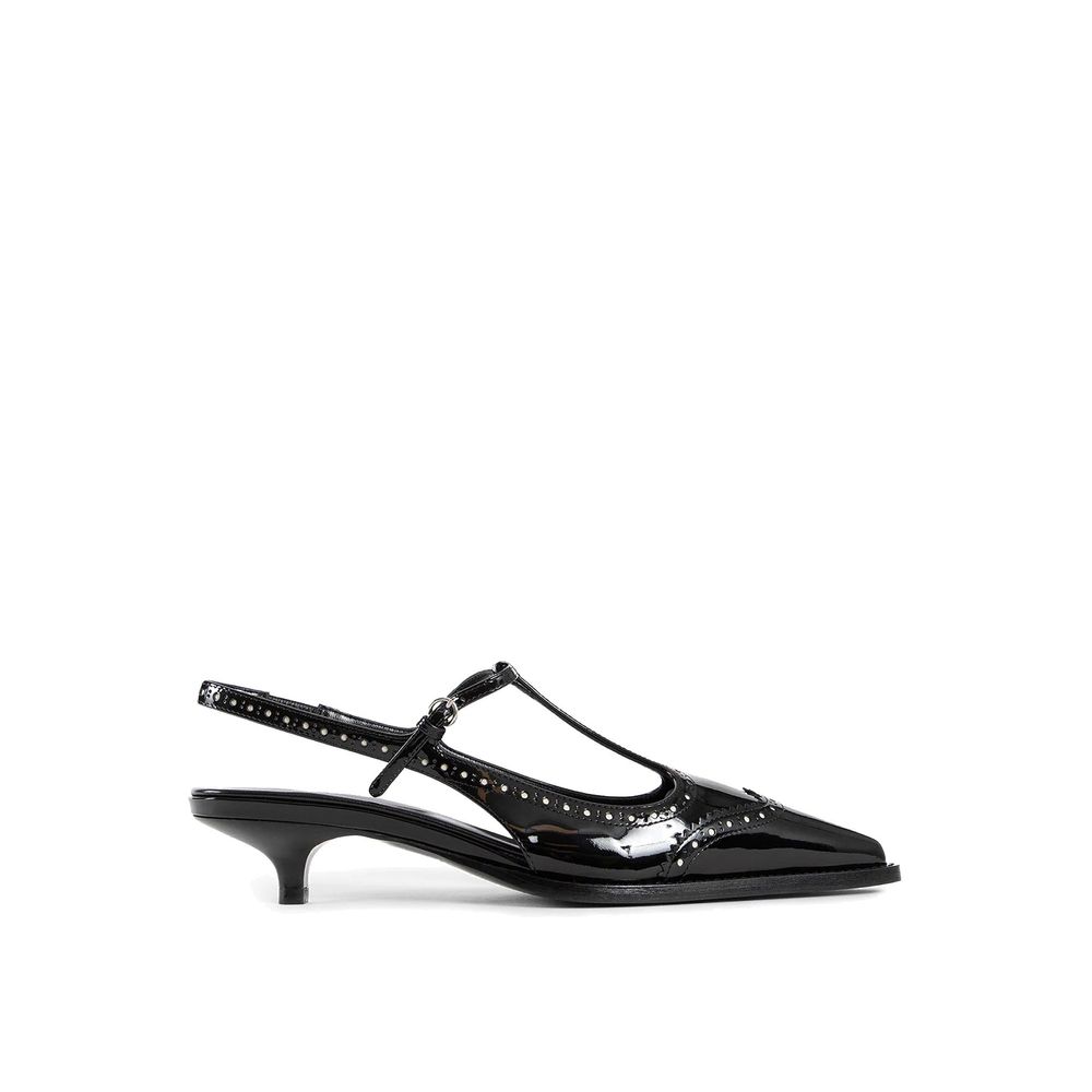 Läder Slingback Pumps