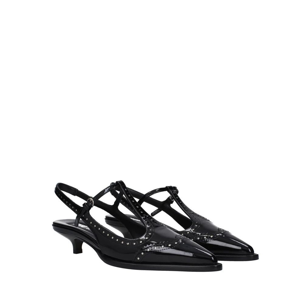 Läder Slingback Pumps