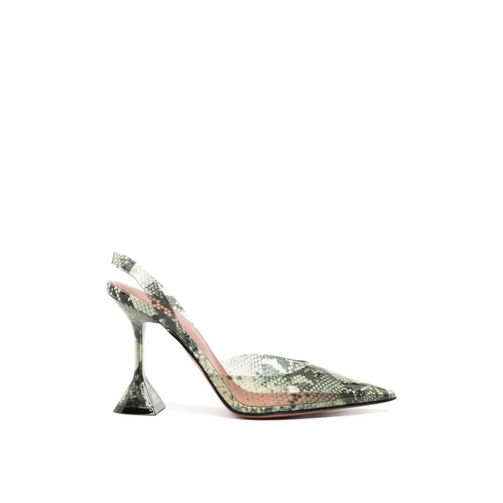 Holli Glass 95mm pumps med ormskinnseffekt