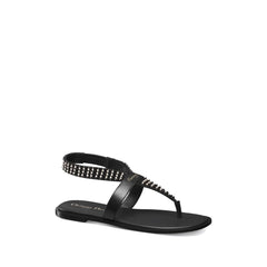 Dior Black Calfskin Flat Sandals