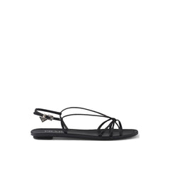 Prada Black Calfskin Sandals