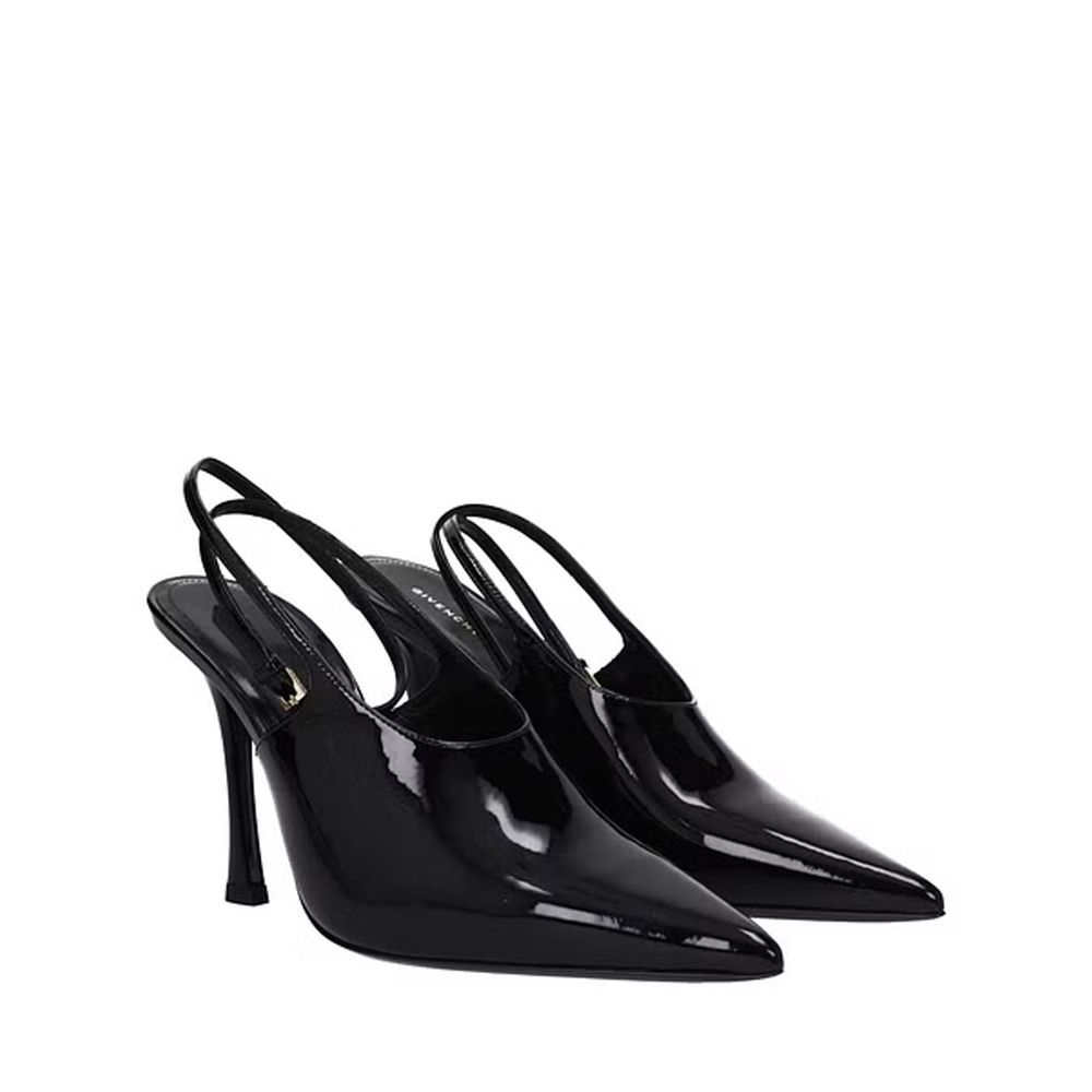 Slingback-pumps i läder