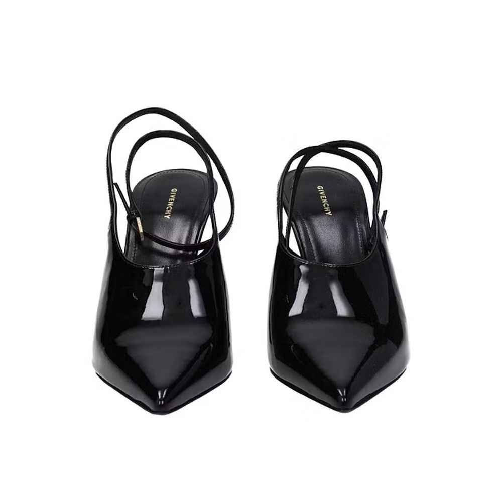 Slingback-pumps i läder