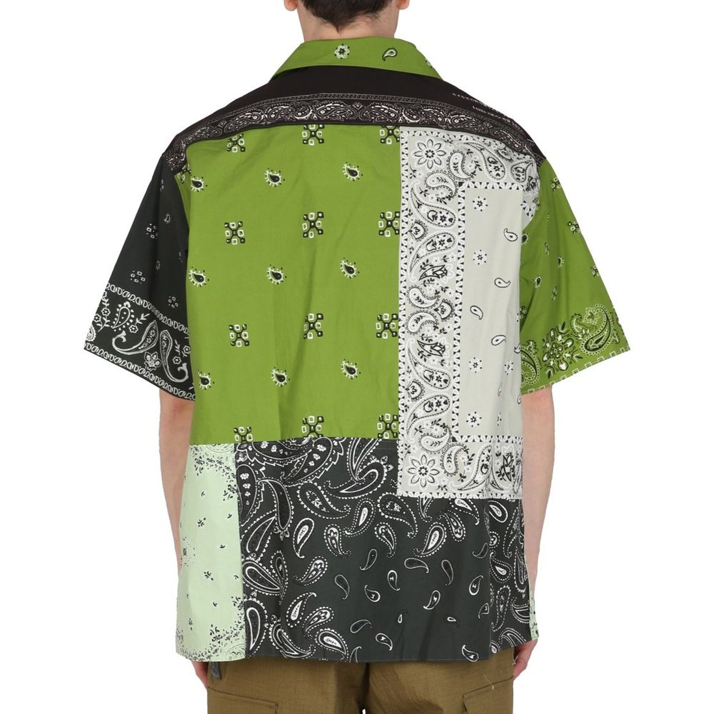 Patchwork bomullsskjorte