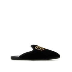 Miu Miu Black Calfskin Mules