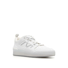 Moncler White Calfskin Low Top Sneakers