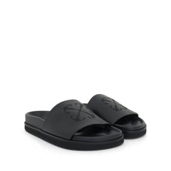 Off-White Black Rubber Slippers