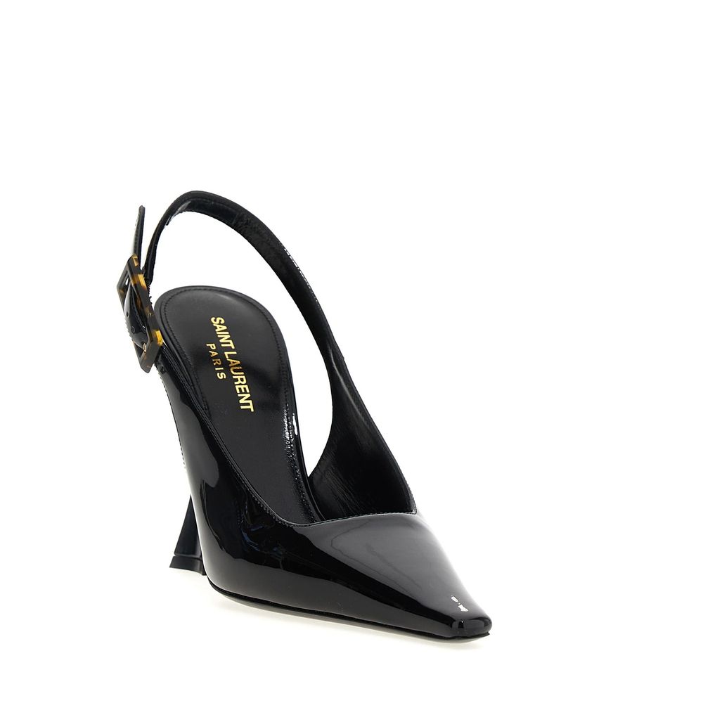 Saint Laurent Black Calfskin High Heel Pumps