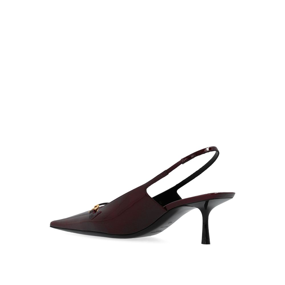'Carine' slingback-pumps i skinn
