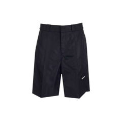 Valentino Black Nylon Bermuda Shorts