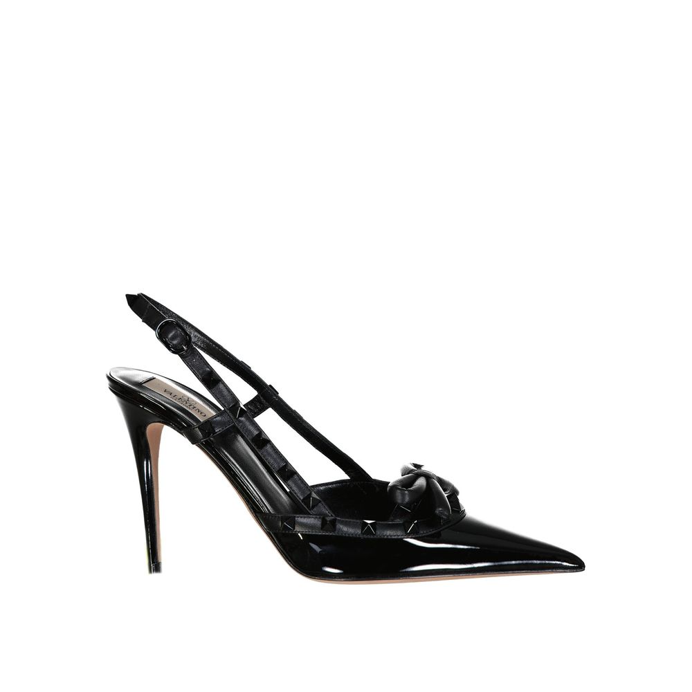 Rockstud läderpumps med slingback