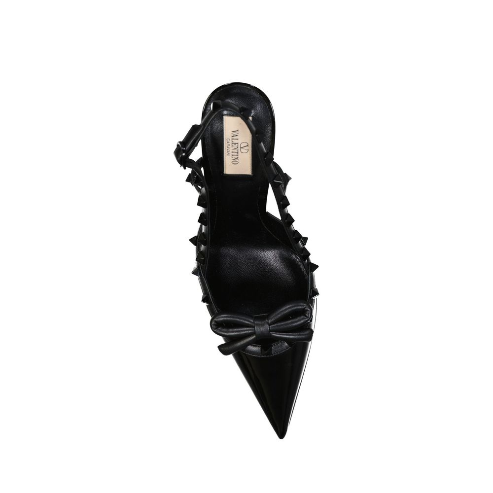Rockstud läderpumps med slingback
