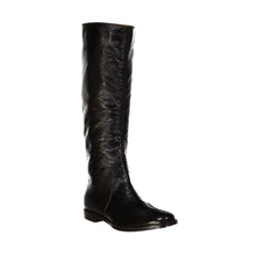 Sergio Rossi Black Calfskin Over The Knee