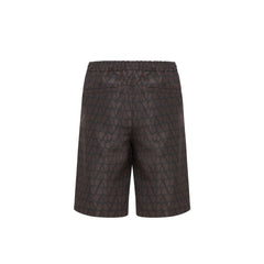 Valentino Brown Silk Shorts