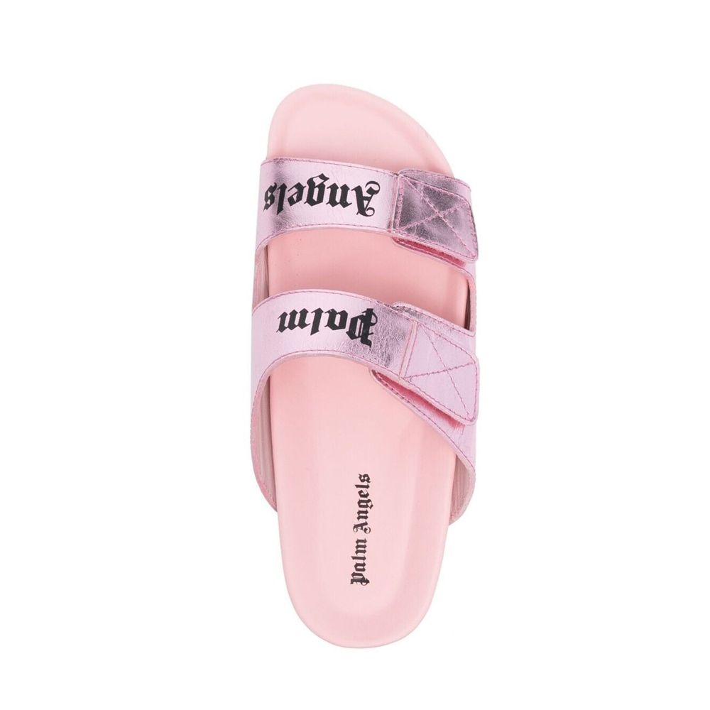 Sandaler i skinn med logo