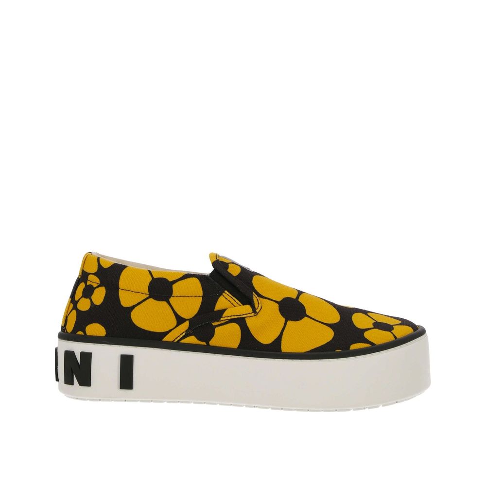 Marni Black Cotton Low Top Sneakers