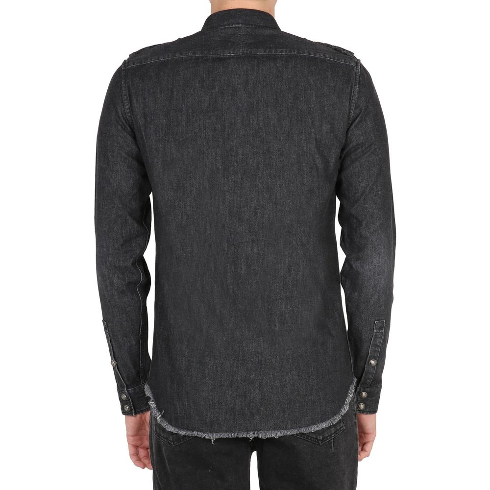 Bomullsdenimskjorte